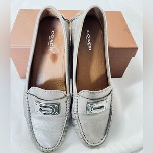 Coach Women's Silver Moccasins
